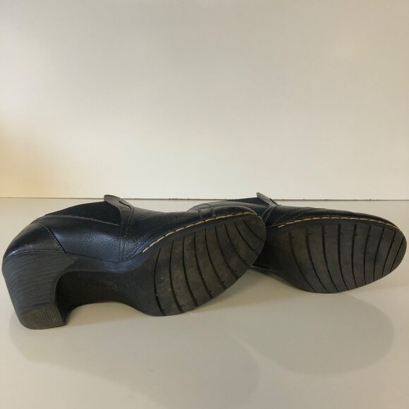 Eurosoft by Sofft Black Leather Heeled Slip On Shoes Womens Size 9.5 Comfortable - Picture 6 of 6